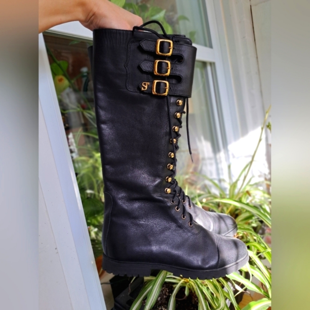 Supertrash 'Armer' Boots, Genuine Leather, made in Portugal, size 36, black